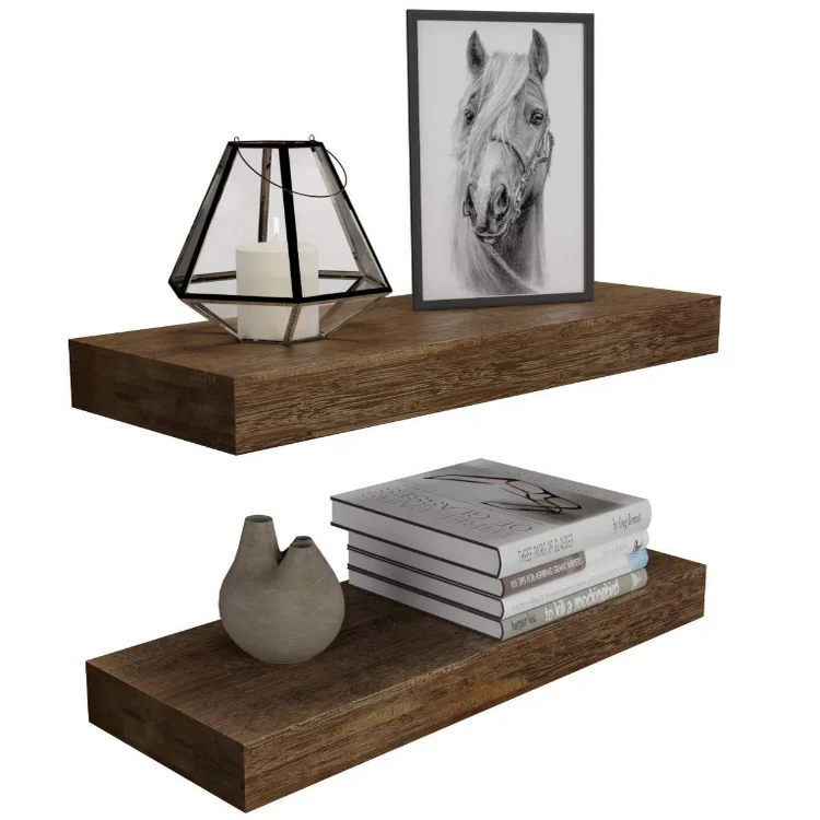 Rustic Wooden Wall Mounted Hanging Kitchen Inner Corner Entryway Shelf shower shelf