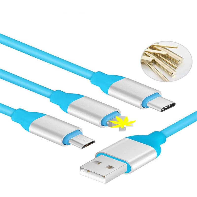 USB-кабель 3 в 1 для Android i7 8 X Xs Type c, 1,2 м, 4 фута
