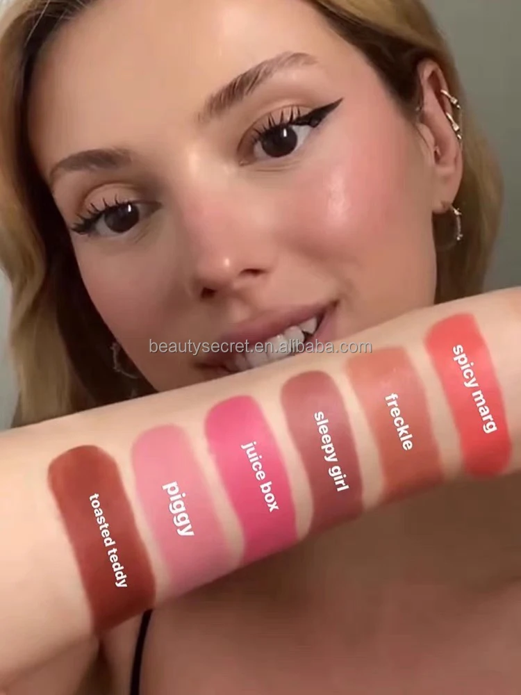 Private Label Product Blush Cheeks And Lips Pink Blush Lipstick Makeup Stick Blush Cream