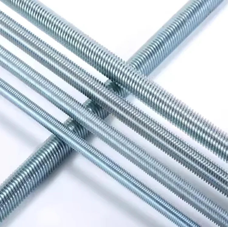 10 years factory DIN975/ DIN976 M6 M8 M10 Carbon full Steel Zinc Plated JDG Galvanized Stud Threaded Rod