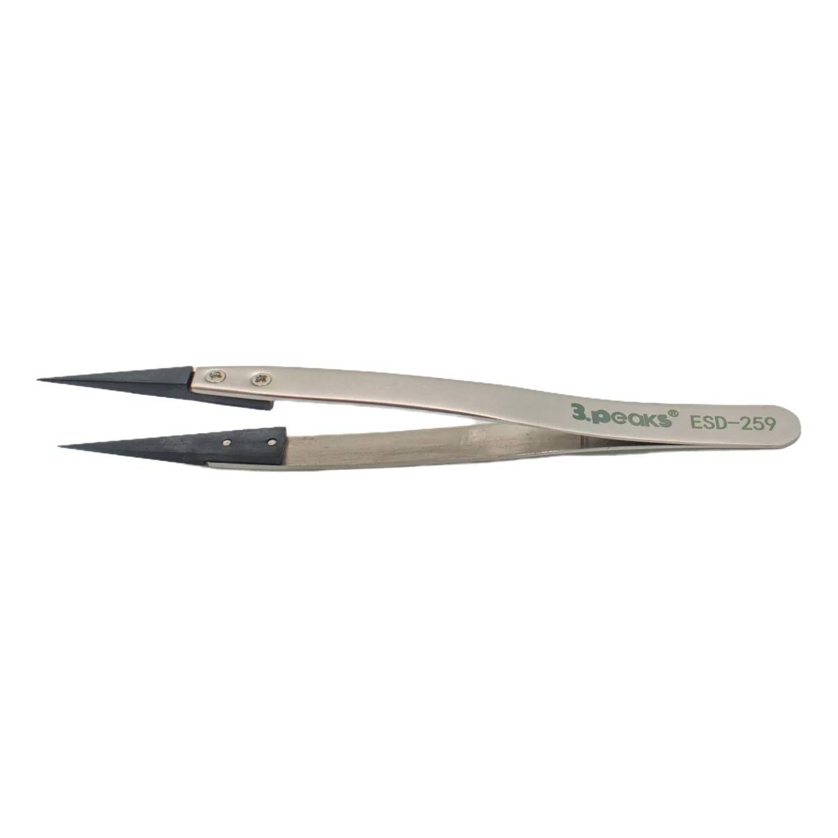 259 ESD Antistatic Stainless Steel Tweezers with Carbon Fiber Changeable Tip for Precision Picking-Up
