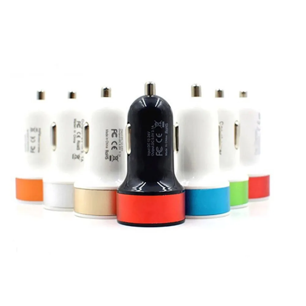 car USB Charger Multi Port 12W Fast USB A Car Charge Car Travel Essentials for Long Trips Kids for Phone