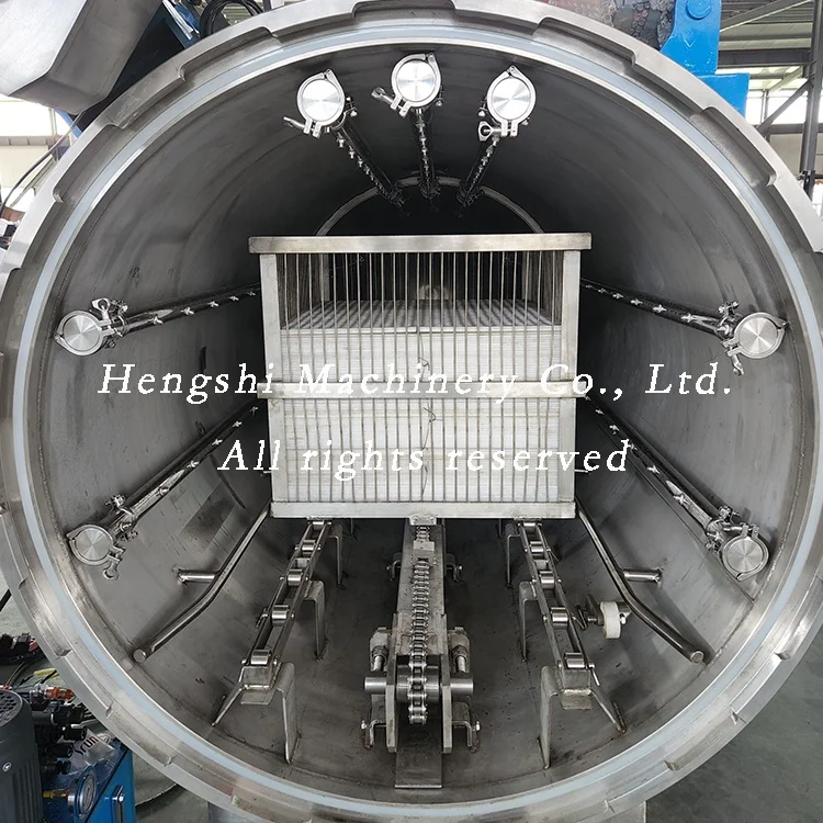 full-automatic steam water spray food sterilizer horizontal retort sumpot retort