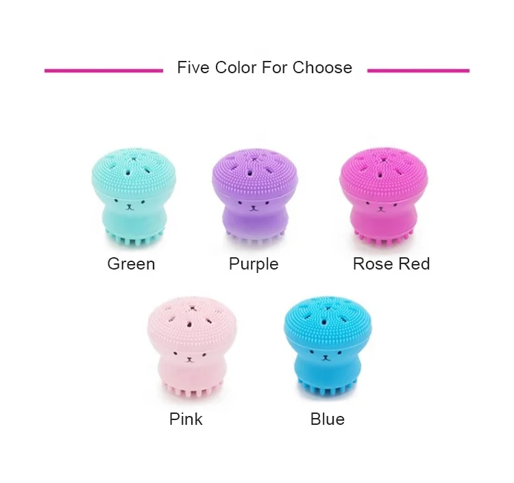 Silicone Facial Cleansing Brush Mini Face Scrubber for All Skin Types Silicone Face Brush Silicone Massage Brush