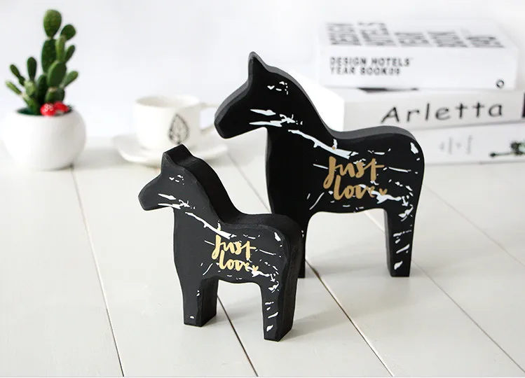 Nordic Sweden Dala wooden decorations  wooden horse