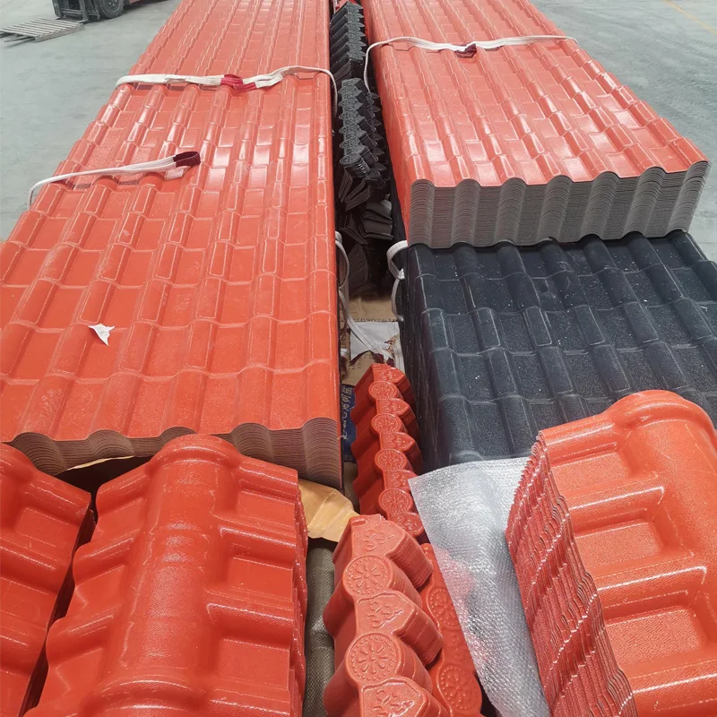 In Stock 2.3mm Terracotta Plastic Synthetic Resin ASA Roof Tile For Villa