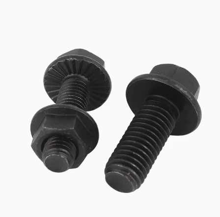 M5-M20 Carbon Steel Gr4.8 8.8 10.9 12.9 Black oxide Zinc Plated Dacromet Hex Flange Bolt with Hex Flange Nut DIN6921 DIN6923