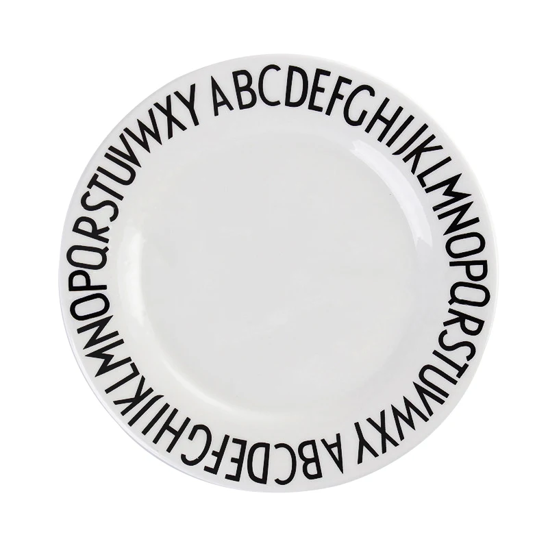 Ceramic plates with your own design custom printing porcelain dish personalized logo