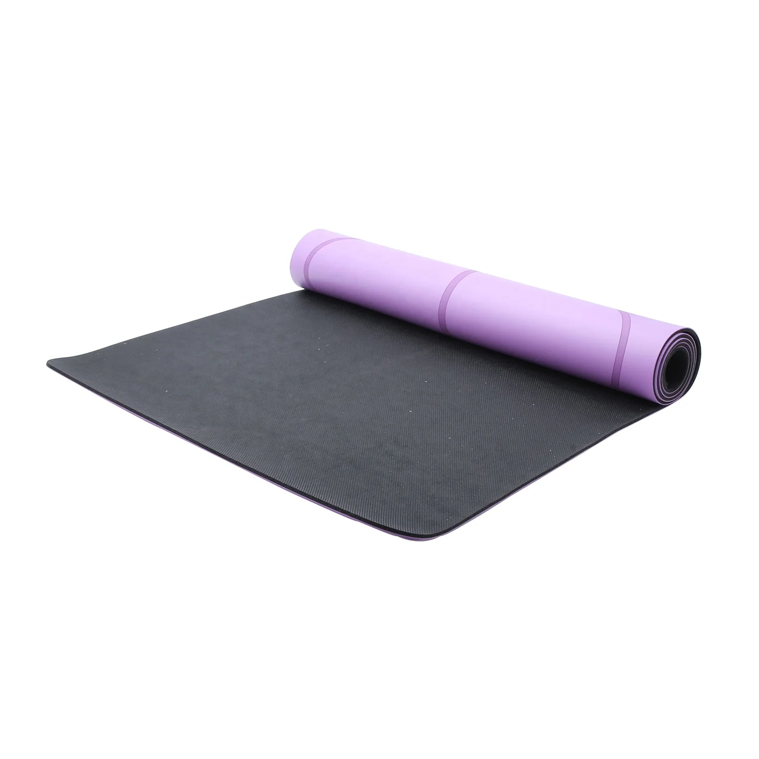 Влажный захват Лазерная Гравировка Логотип Экологически чистый резиновый черный чакра экологически ПУ коврик для йоги с логотипом