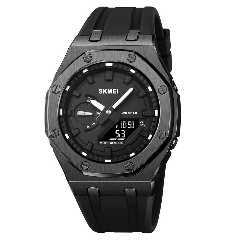 Оптовая Продажа водонепроницаемые часы с 5 сигнализацией Skmei 2243 Relojes спортивные мужские Relogio кварцевые аналоговые цифровые на запястье
