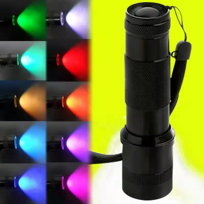 3w high-brightness and color-changing , a small flashlight that can run at night and can be used at home LED flashlight