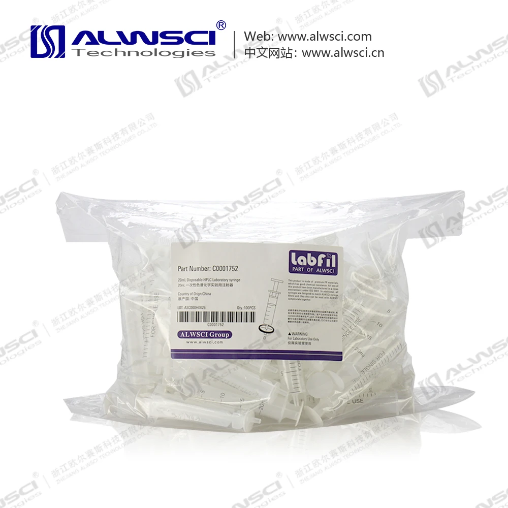 20mL Disposable HPLC Laboratory syringe