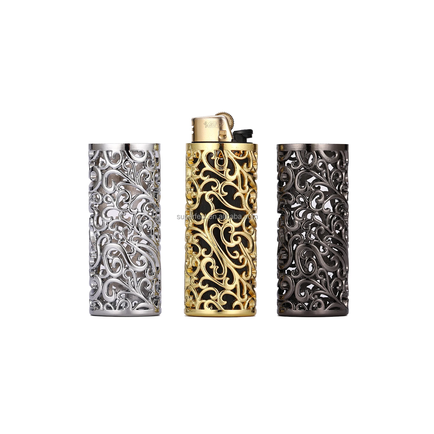 lighters smoking accessories hollow out design Maxi J6 case metal lighter holder sleeve