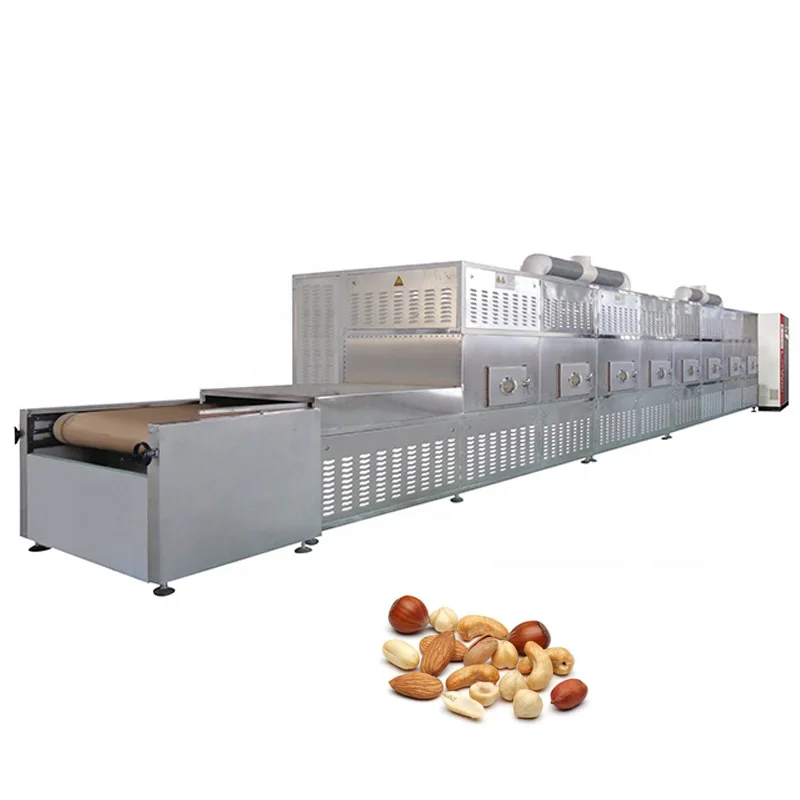 Industrial conveyor belt type microwave herb leaves moringa leaves mushroom food dryer microwave tunnel tea drying machine with CE