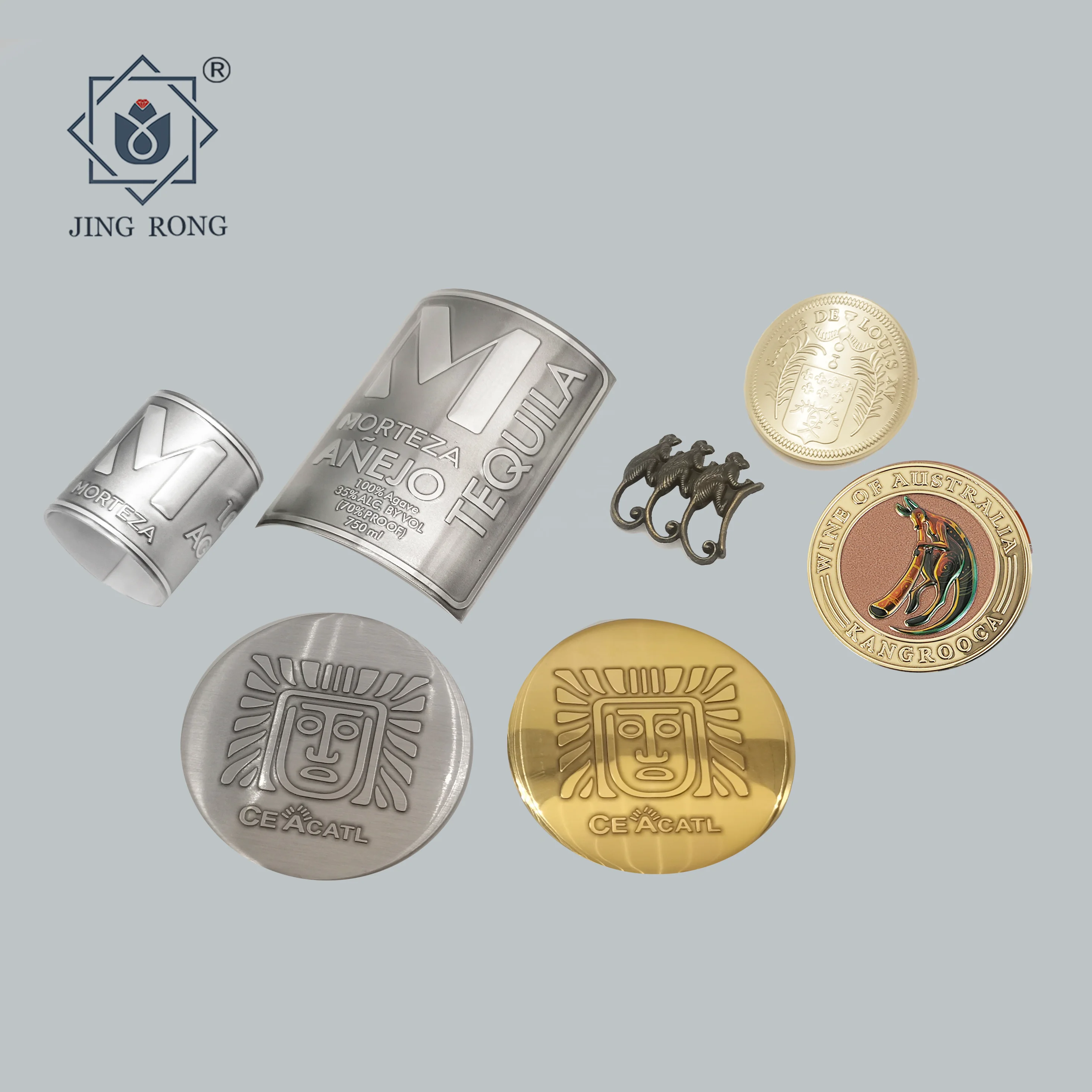 Wholesale sublimation tin steel wall blank retro vintage custom metal sign cologne box aluminum sticker perfume bottle label