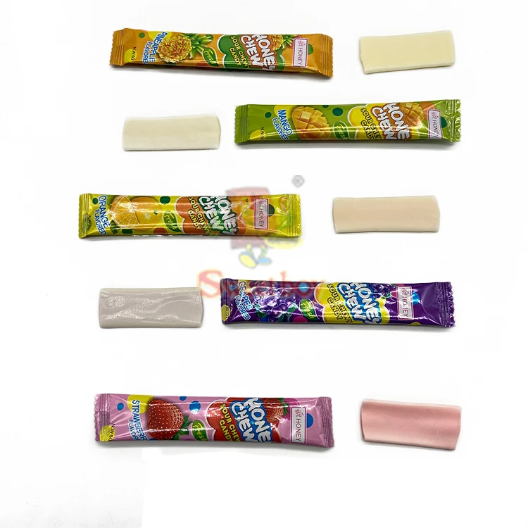 
Multi-colored chewing candy casual snacks fruity assorted chewy gummy candy 
