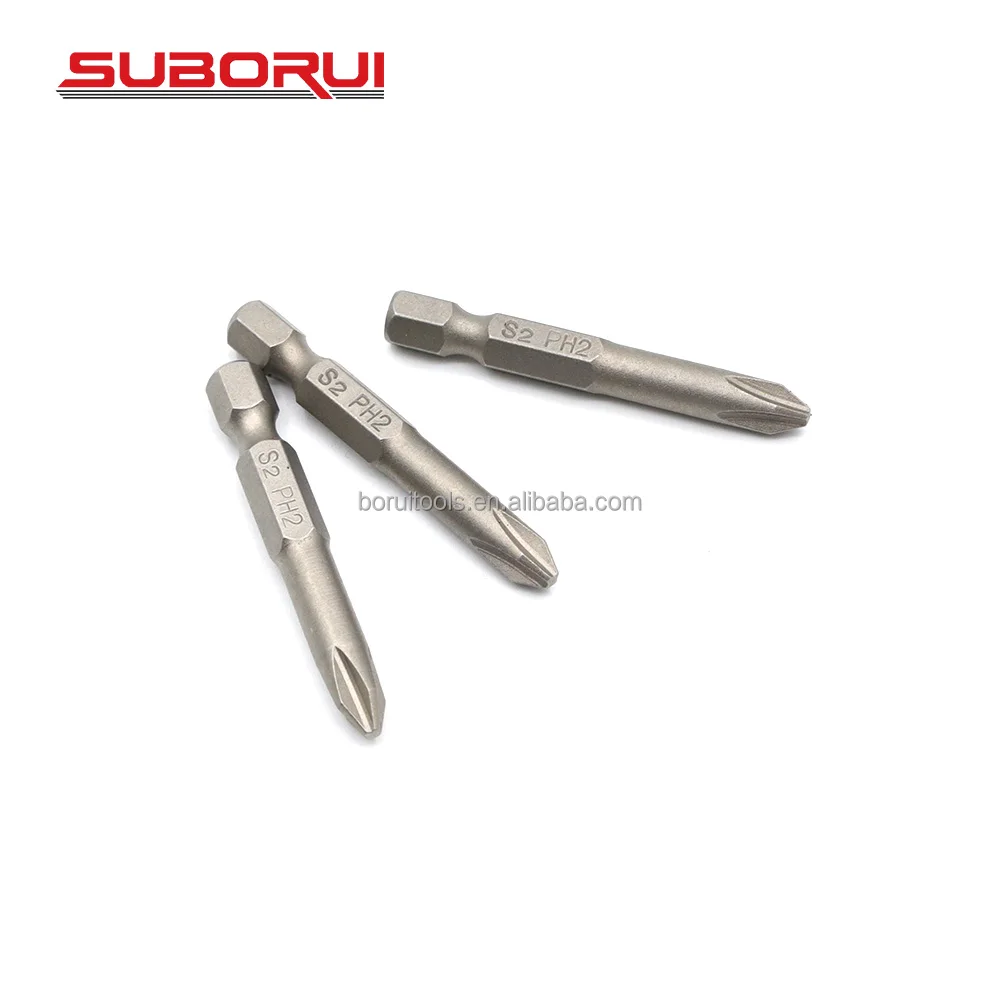 SUBORUI PH2 PH3 Magnetic Cross Bit Set Phillips Impact Batch Head Hardness Screwdriver Bit Screw Driver Set Hand Tools