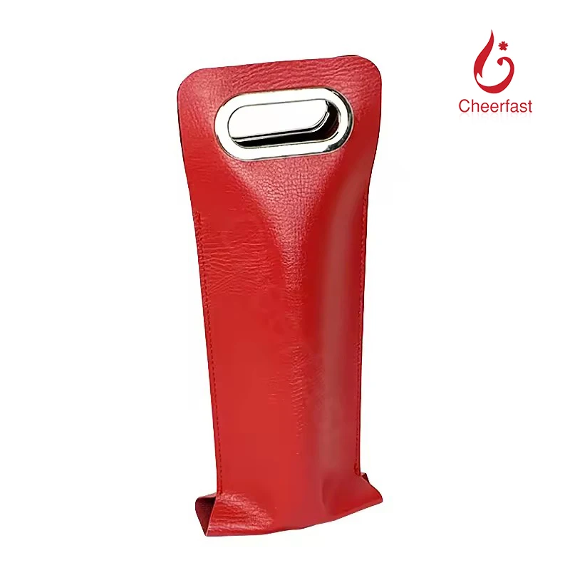 Заказной брендовый красный цвет одной бутылки вина подарочный пакет в кожанном чехле пакеты для бутылок