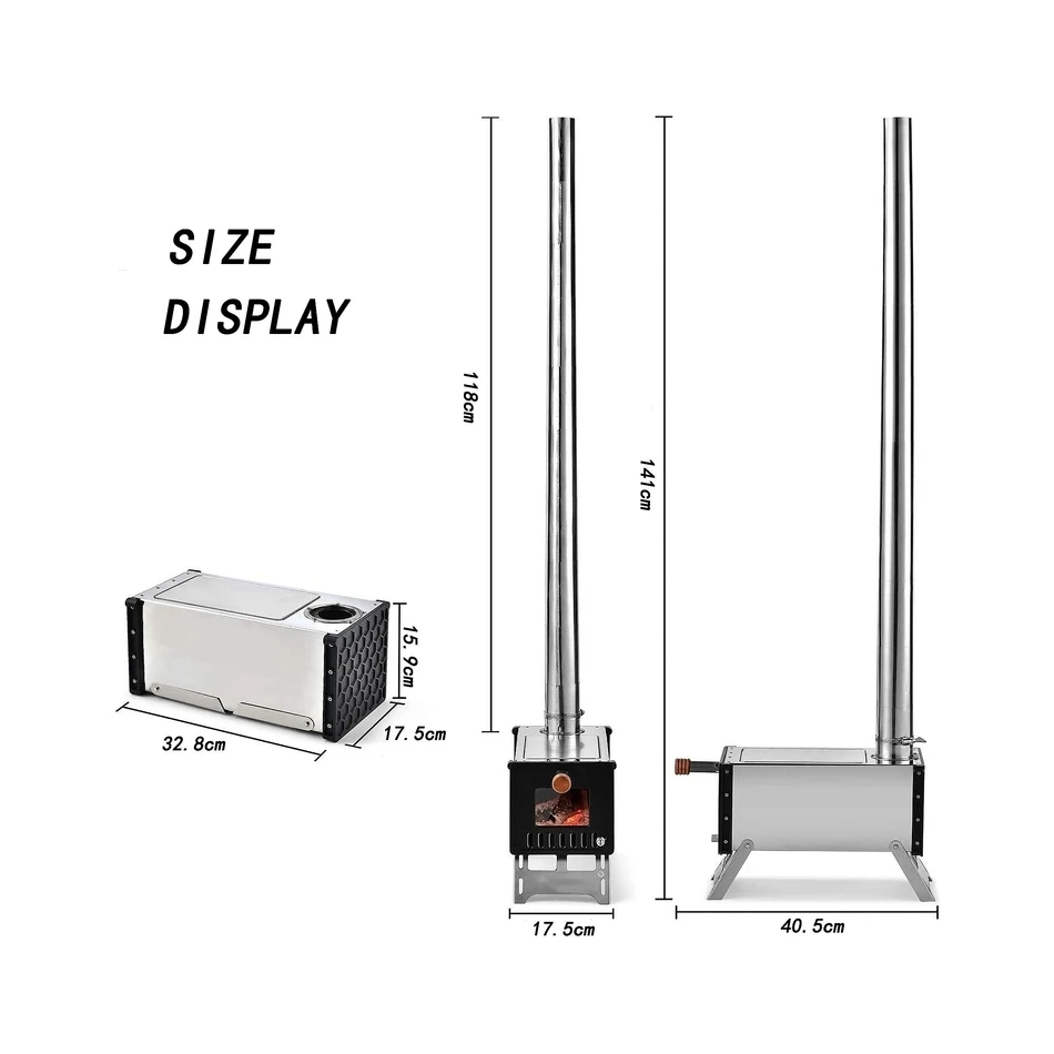 2022 Newest Product Portable Bbq Grill Camping Stove Portable New Hot Indoor Wood Burning Stove