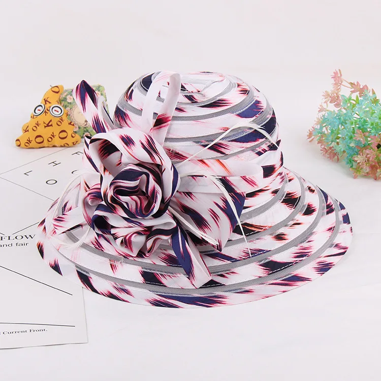 Wedding hats in formal fashion in formal fashion elegant paper polyester high quality for ladies women church hats