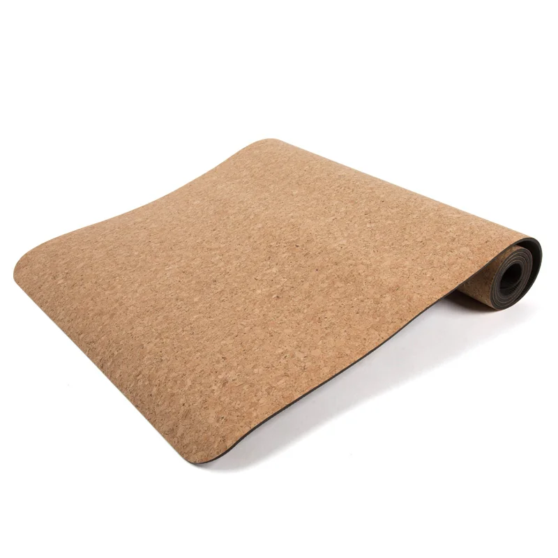 logo custom organic joga cork rubber mat yoga 4mm 5mm thick natural rubber eco friendly yoga matt