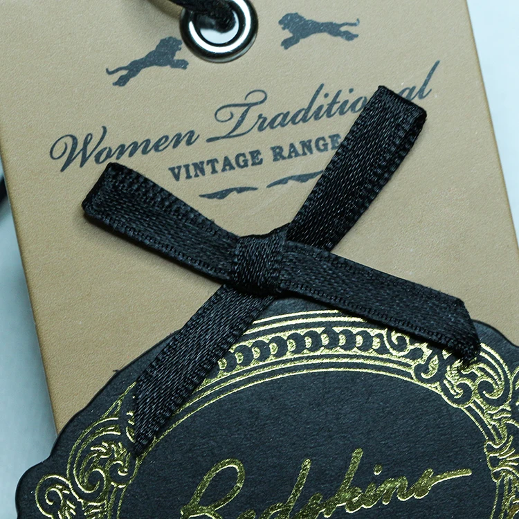 Personalized Various shape custom design disposable kraft paper shoes and clothing hang tag Label for gifts