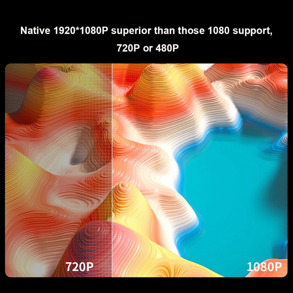 Hot Selling Full HD 1080P Projector 2K 4K Video LED 3D Portable Mobile Phone Projector Mini WiFi Android Beamer