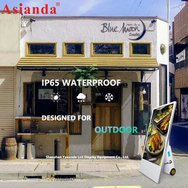 New Popular High Brightness Outdoor 43 Inch Digital Signage IP65 Android Portable Battery Powered Media Player Photo Booth