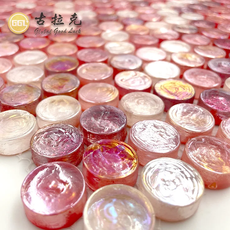 round red glass mosaic tile sunshine mosaic tile for Swimming Pool Tile