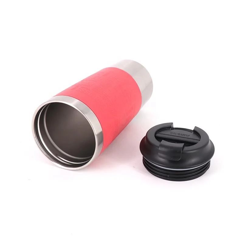 Outdoor Camping Travel Car 450 ml Stainless Steel Thermal Coffee Red Mug Vacuum Flask Mug