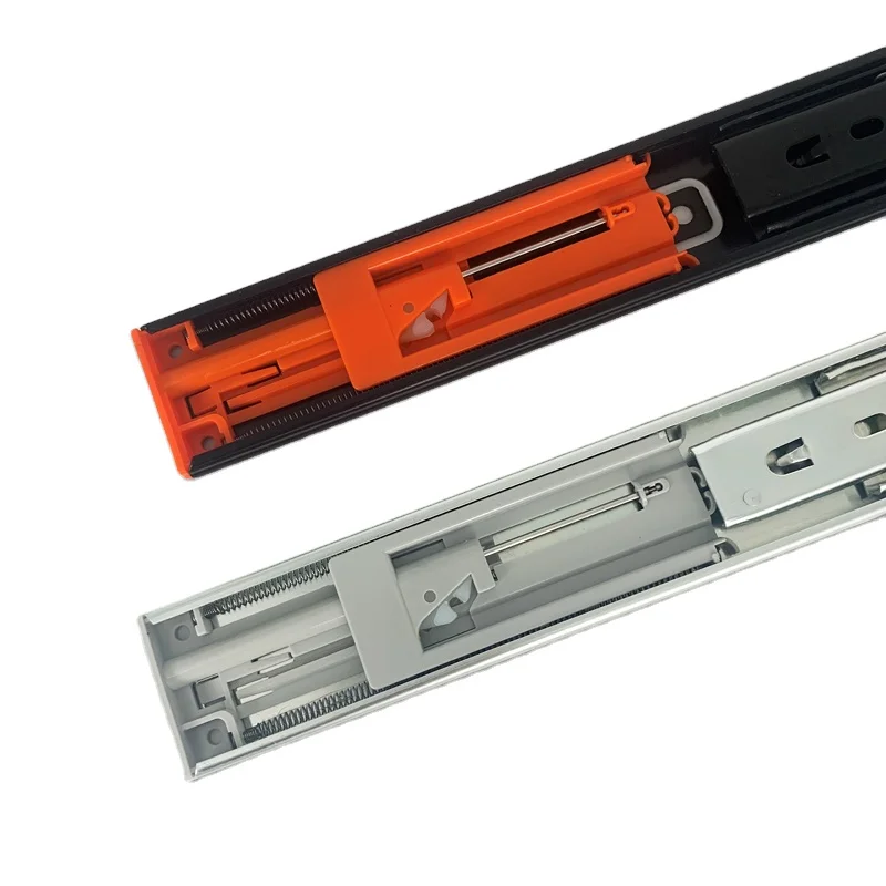 Self Closing 3 Fold Corredicas Telescopicas 45mm Telescopic Channel Ball Bearing Drawer Slides