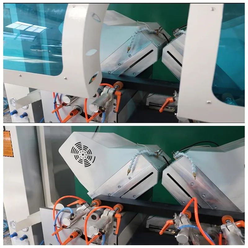 CNC Window Door Making UPVC Window Machine Double Head Cutting Saw Machine