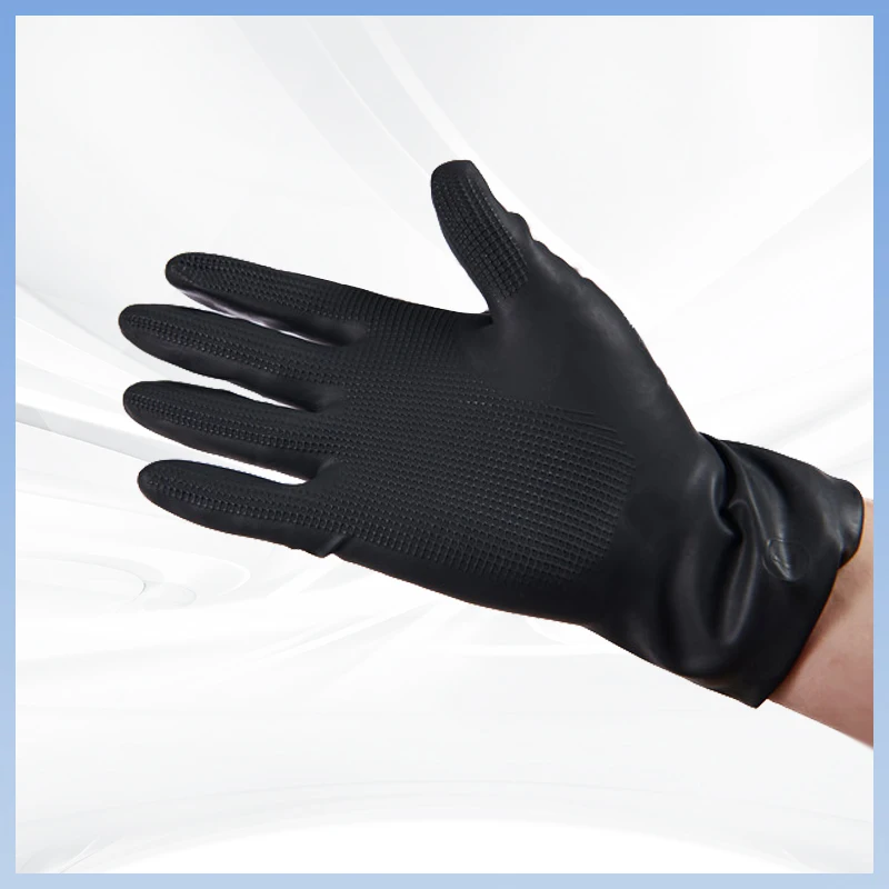Examination Glove Versatile Latex for Cleaning Food Service Home Use Black Beauty Salons Durable Gardening Thick 1 Pair/opp Bag