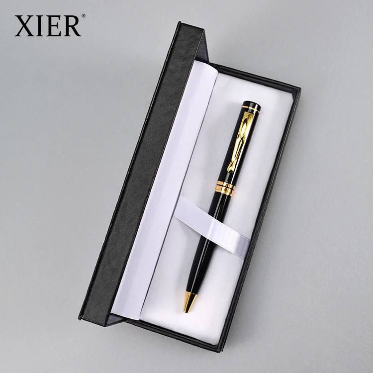 Wholesale Design Novel Business Gift Metal Ballpoint Pen Set With PU Box Custom Logo Luxury Hot Sale Pen Set For Men
