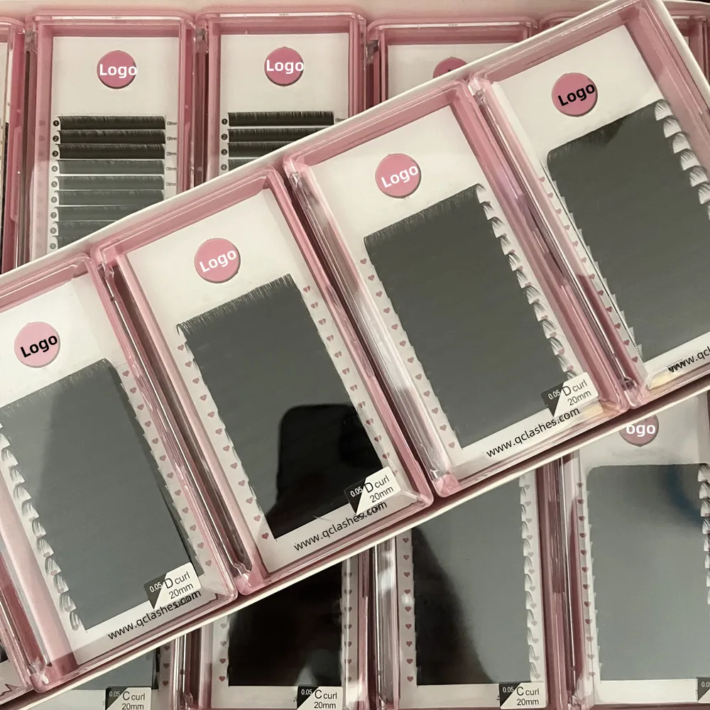 Wholesale volume mink lash strip soft dark easy fan ultra matte supplies cashmere trays eyelash extension