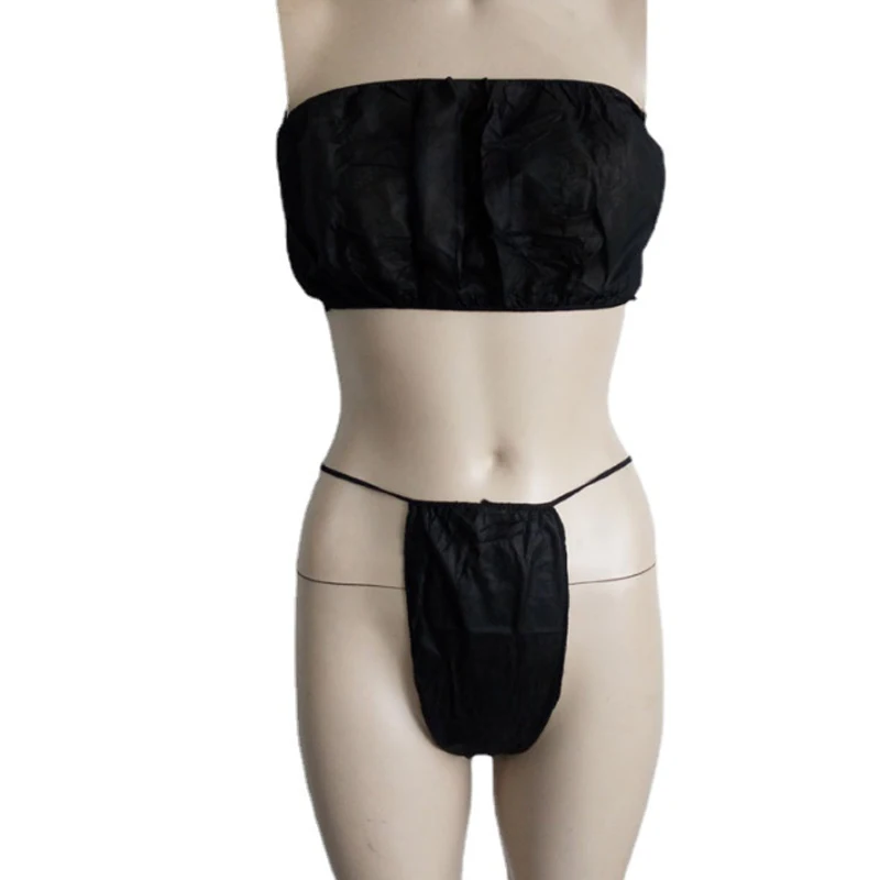 Beauty Salon Wholesale Sexy G-String Low Waist Women Underwear Disposable Panties Non woven Thongs