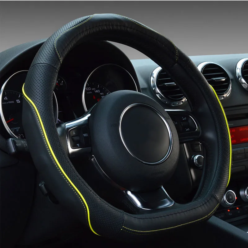 Leather Steering Wheel Cover For D-type Flat