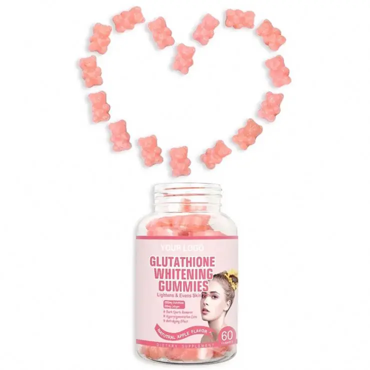 GMP Hot Sale Skin Brightening Glutathione Gummies ISO Sugar Free 3000mg Beauty Products Food Grade Gummy Vitamins Gummy Candy