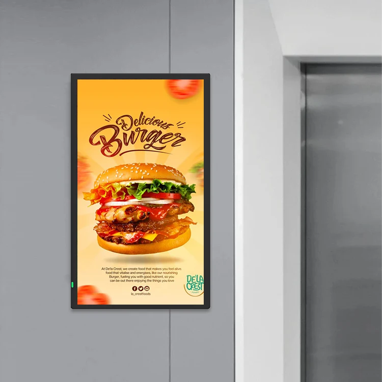 Ultra Thin Wall Mounted 1080P Screen 21.5 inch Portable Lcd Digital Advertising Screen