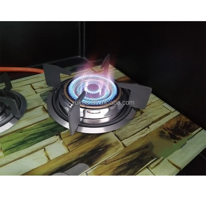 Built In 7MM/8MM Tempered Glass Surface Gas Cooker Stove Oven with 3 burner Gas Stove Hob