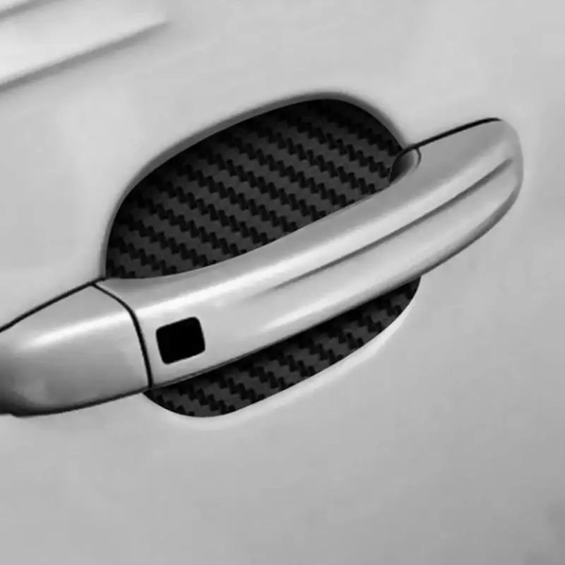 For Ebay Handle Sticker 4pcs Car Door Handle Car Sticker Protective Film Carbon Fiber Handle Wrist car Stickers