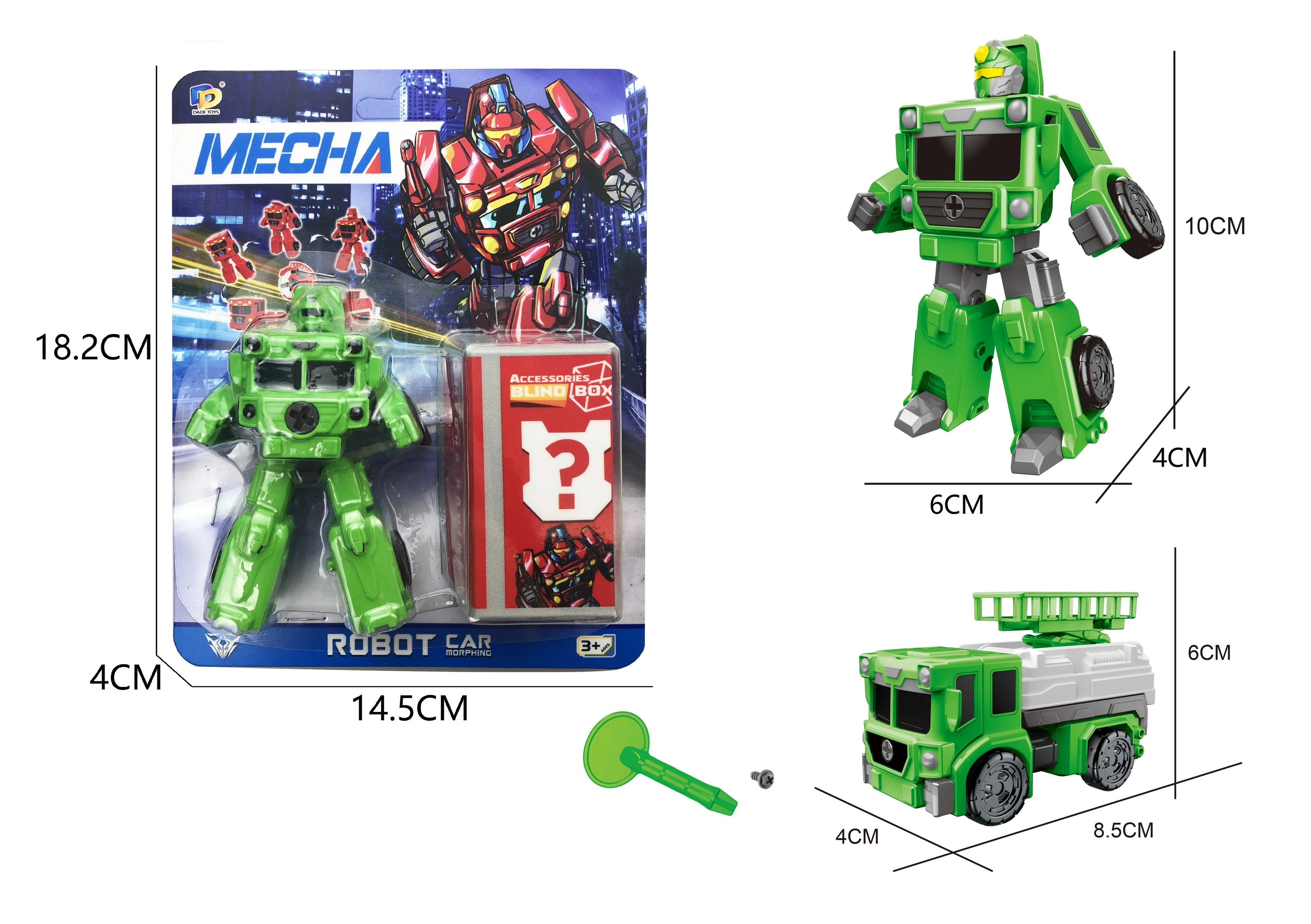 Hot Sale High Quality Transformation Robot For Children 2 in 1 Deformation Robot Educational Diy Robot Deformable Car Transform