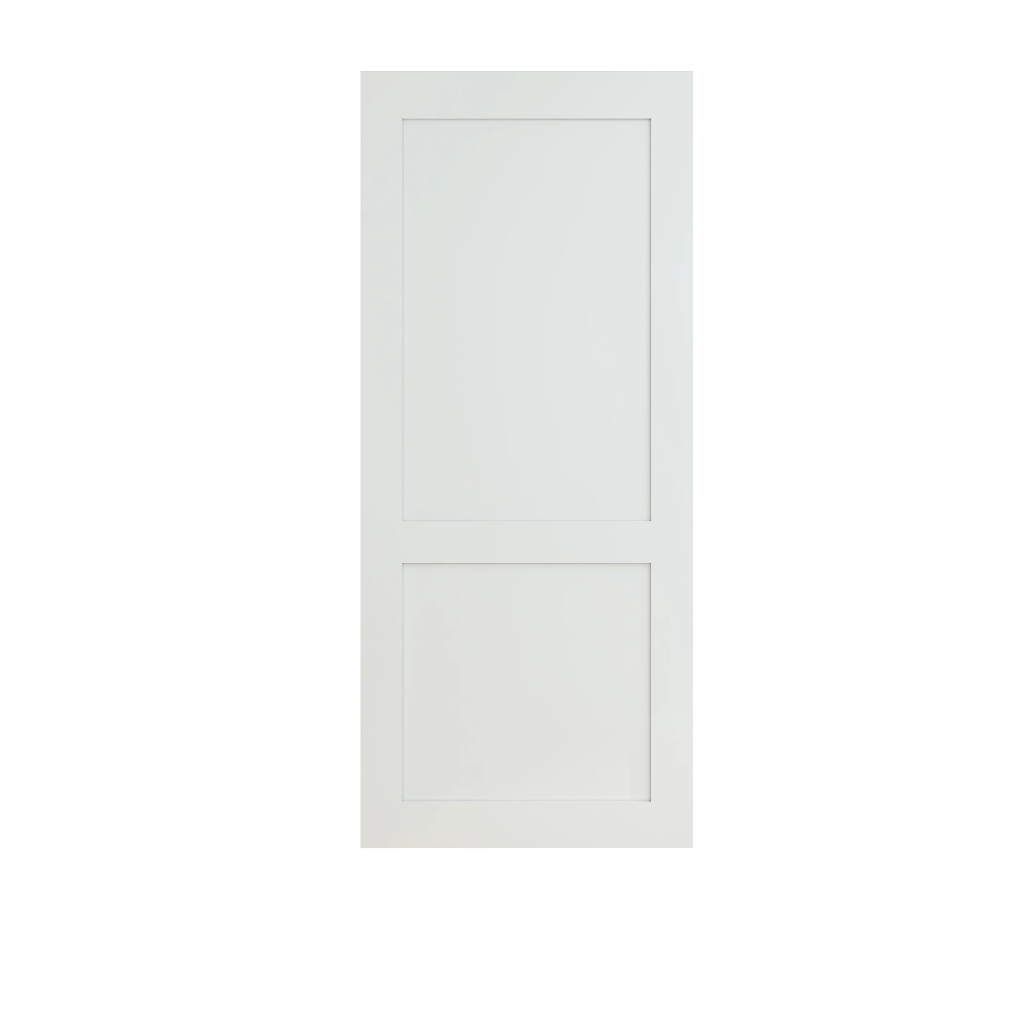 2-Panel White Primed Interior Wood Door Slab With Sliding Barn Door Hardware Kits,Sliding barn door, Shaker Door