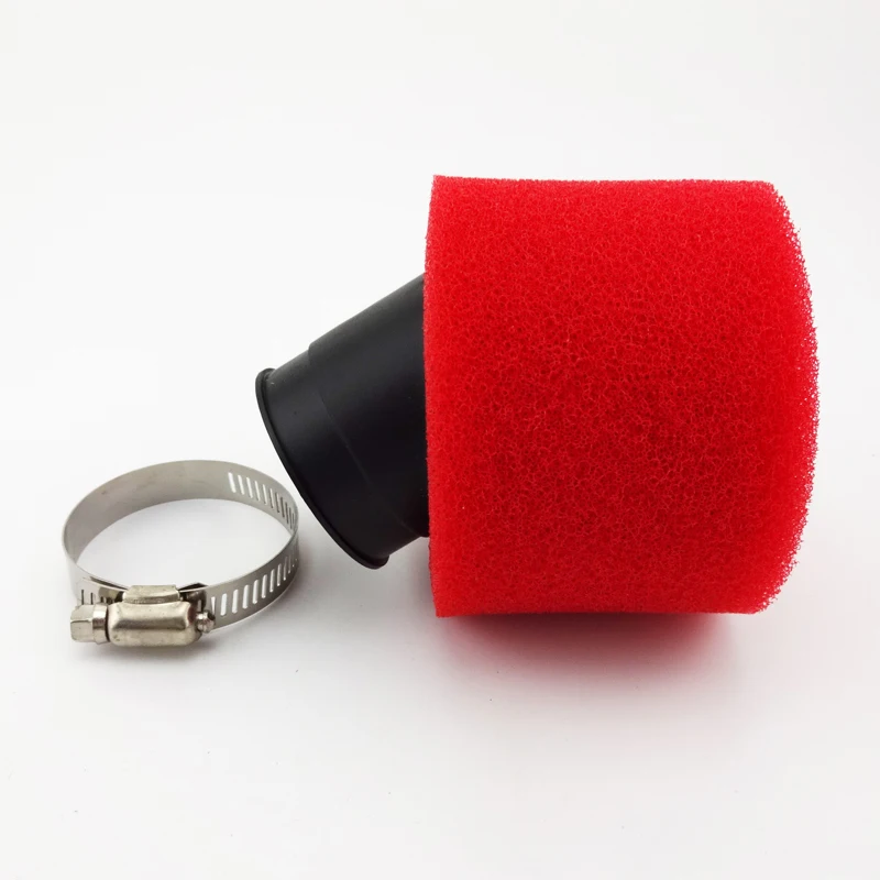 Красный 42 мм угловой двойной пенопластовый воздушный фильтр для питбайков кроссовых мотоциклов Pitmotard