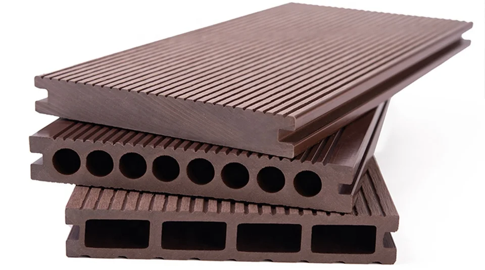 Customized double sided modern anti slip lumber composite decking china