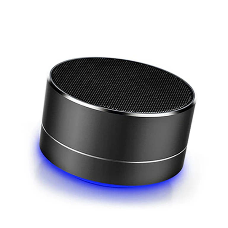 2021 Promotional Outdoor Portable Metal Round Waterproof  Wireless Speaker With TF Card