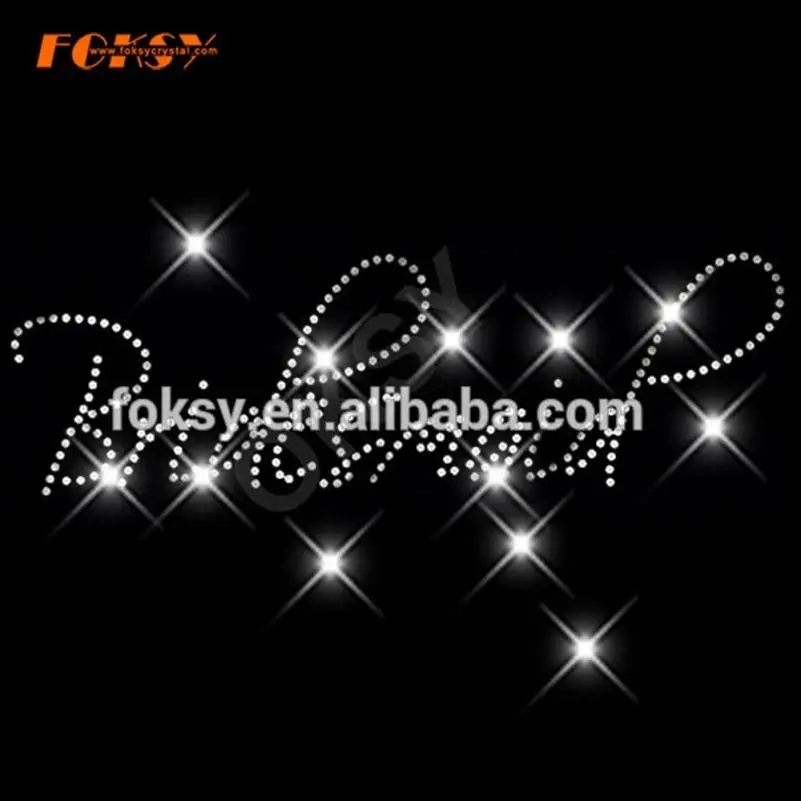 Custom Design Bridesmaid Rhinestone Diamond Transfers For Tshirts