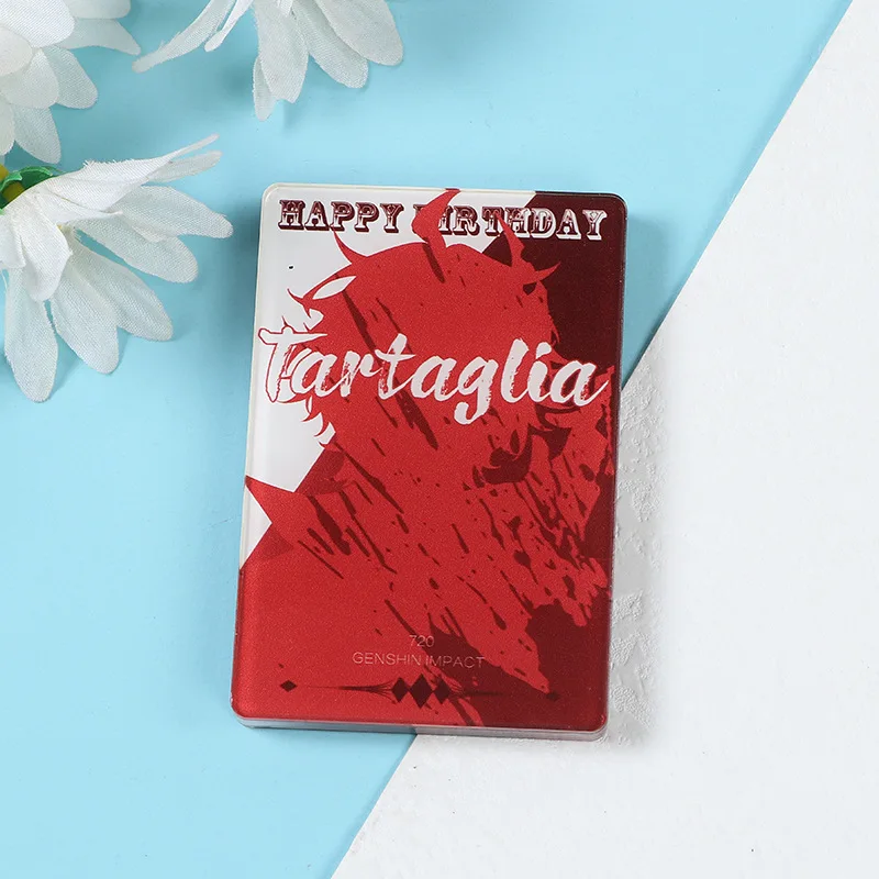 Custom Anime Acrylic Brick Glitter Thick charm Customized Personalised Transparent Square DIY Charms Quicksand