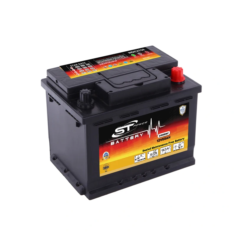 12V55Ah DIN55 High Performance Wholesaler Maintenance Free Car Battery For Low Temperature Start