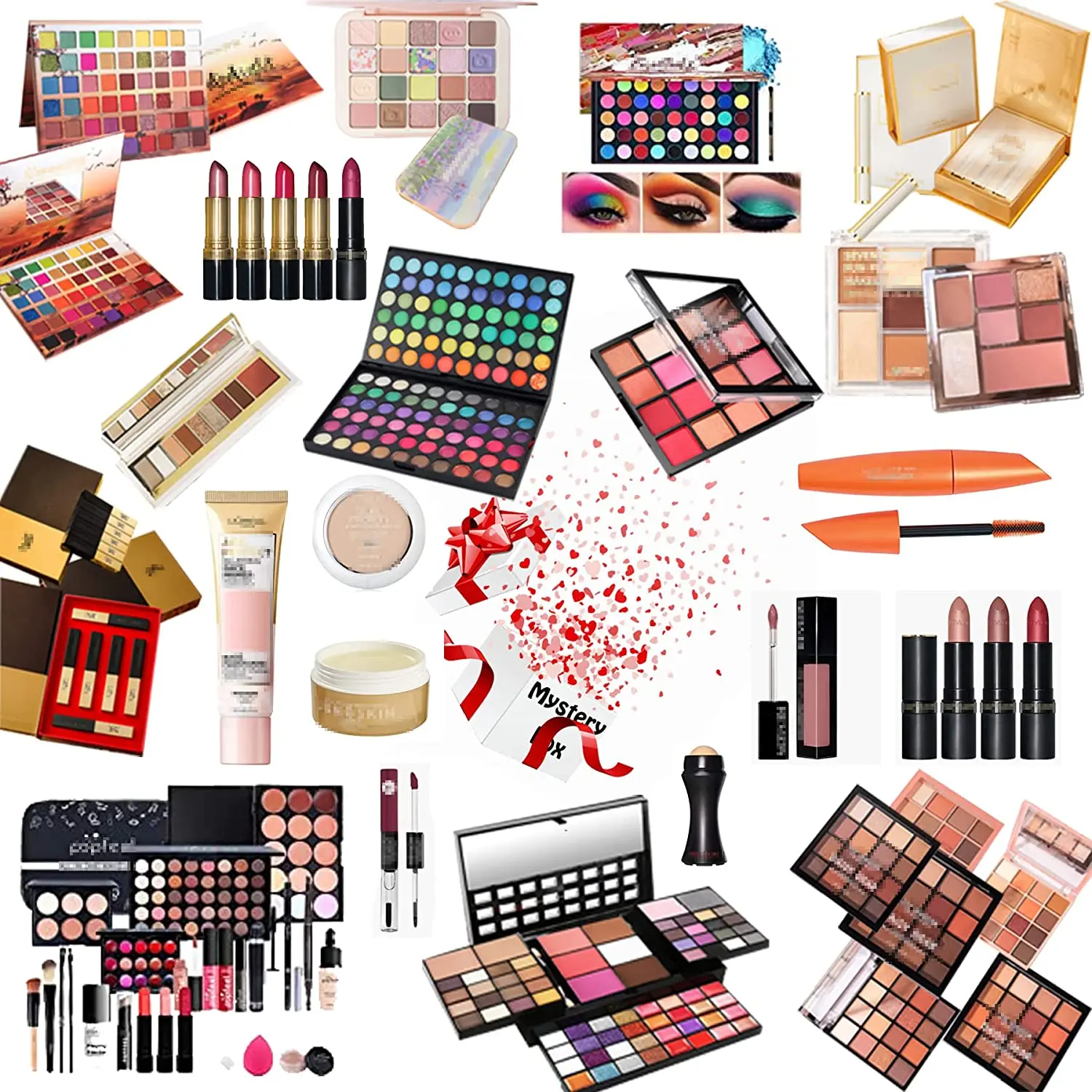 Surprise Lucky popular cosmetic mystery blind box a chance to receive cosmetic blush Eye shadow Lipstick makeup